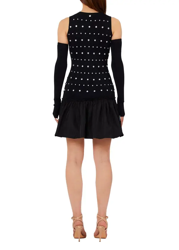 Knit Dress with Thumbhole Sleeves 3 Image