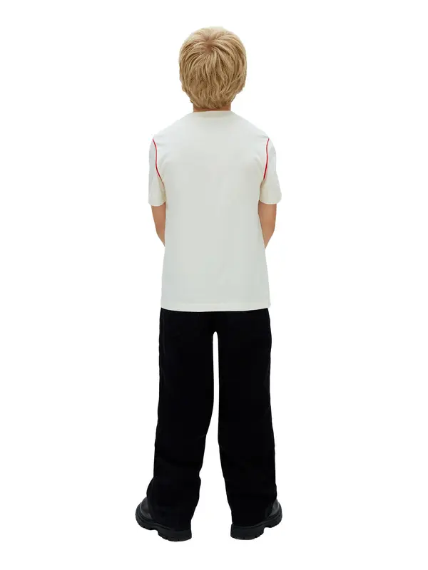 Taped Shoulder Logo Short Sleeve T-Shirt 2 Image