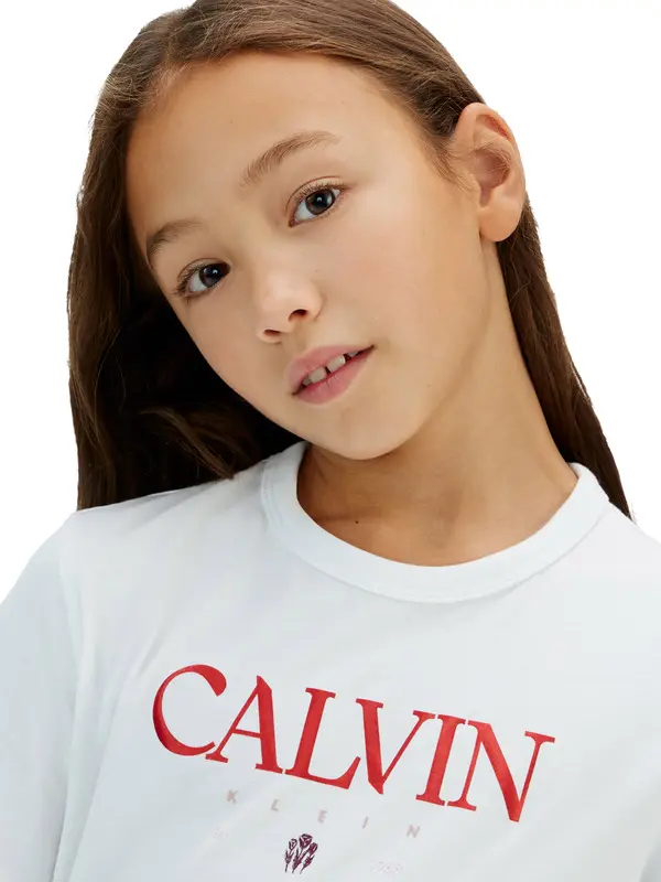 Kids Girls Logo Short Sleeve T-shirt 3 Image