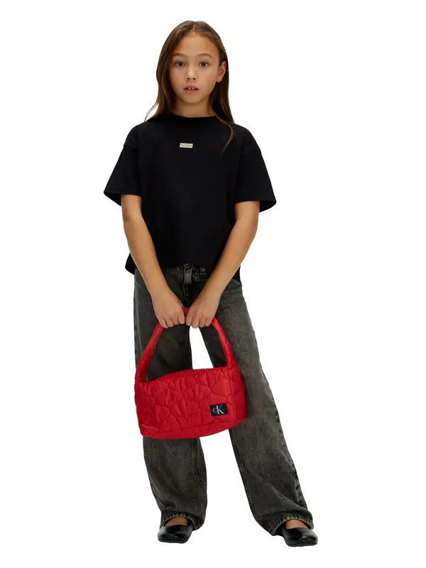 Kids Girls Boxy Folded Back T-shirt 1 Image