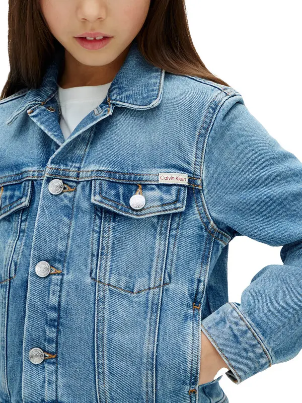 Long Sleeve Denim Jacket with Pockets 2 Image