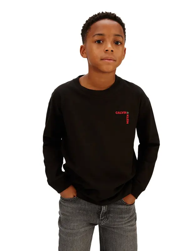 Kids Boys Relaxed Logo Long Sleeve T-shirt 3 Image