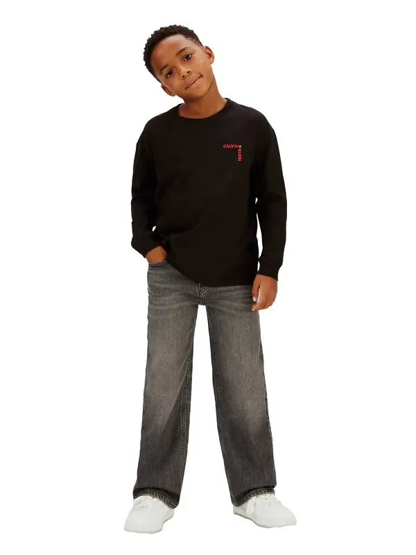 Kids Boys Relaxed Logo Long Sleeve T-shirt 4 Image