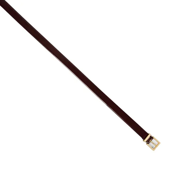 Smooth Leather Belt Metal Buckle 1 Image