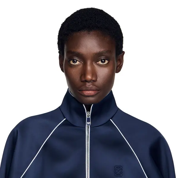 Embroidered Cropped Satin Jacket 3 Image