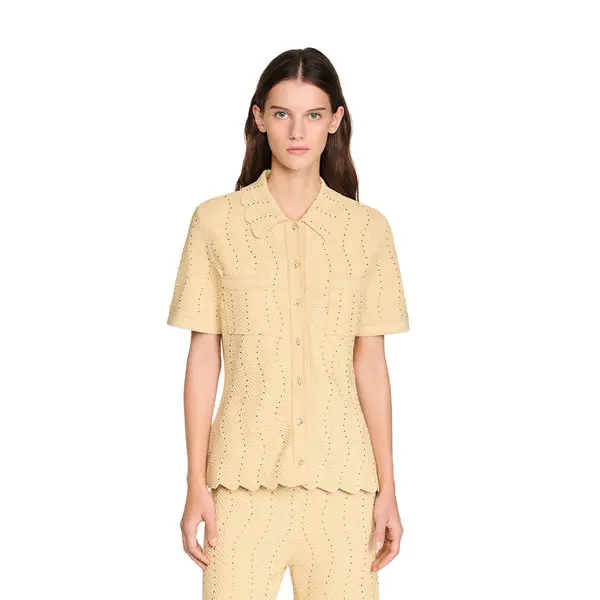 Textured Knit Strass Cardigan 2 Image