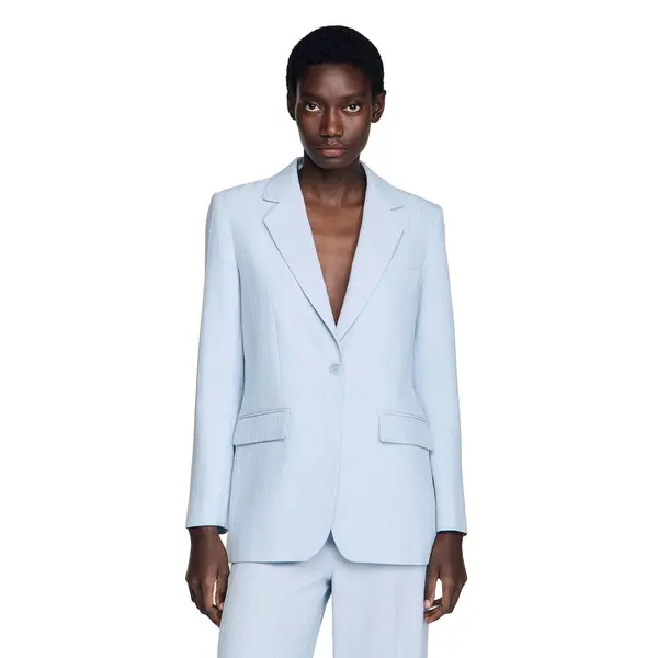 Sequin-Stripe Tailored Jacket 2 Image