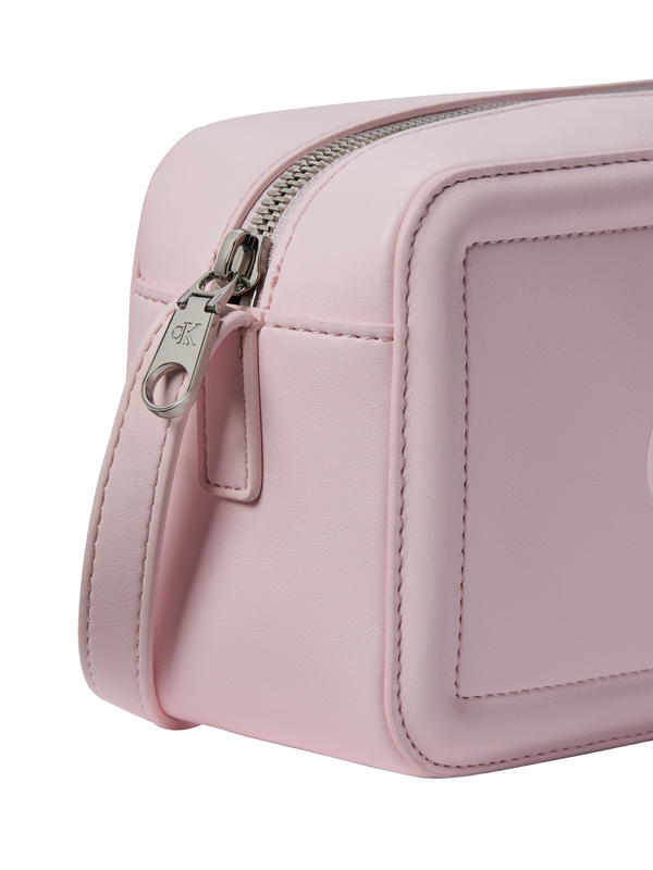 Embossed Logo Faux Leather Camera Bag 1 Image