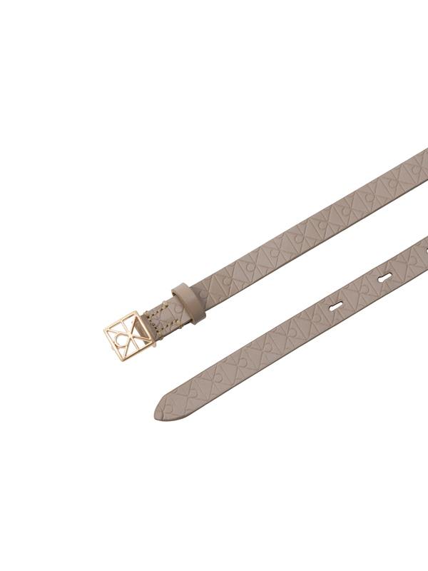 Full Grain Leather Skinny Logo Belt 2 Image