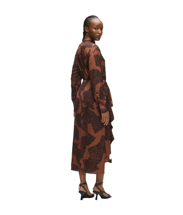 Fan Print Long Skirt 2 Image