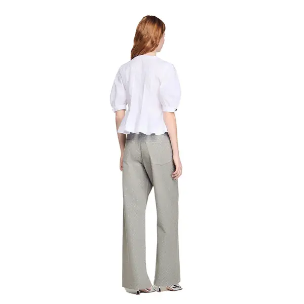 Zipped Peplum Shirt 2 Image