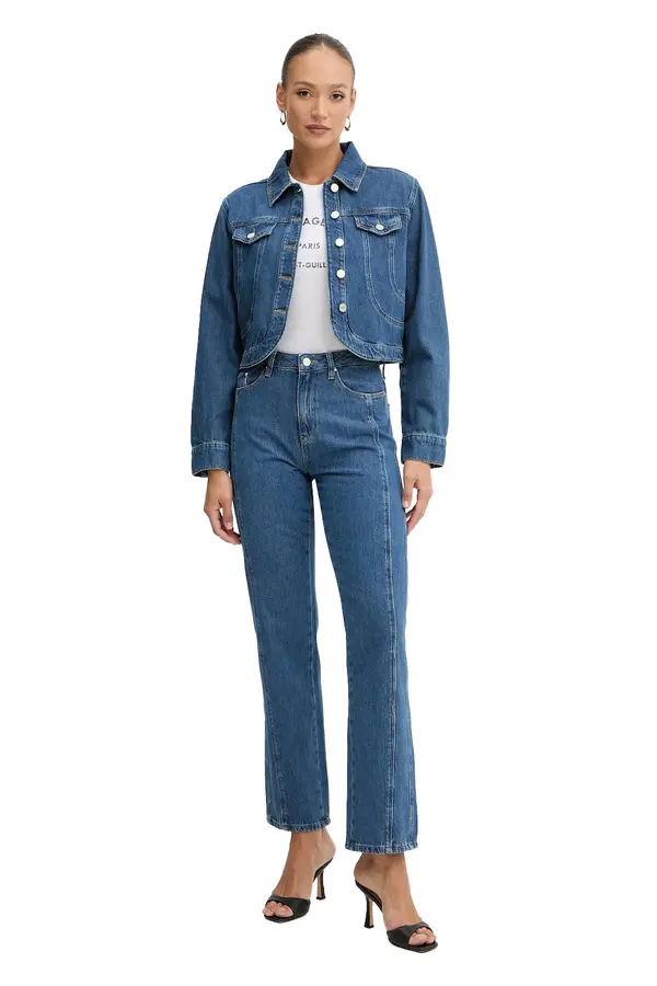 Cropped Denim Jacket 2 Image