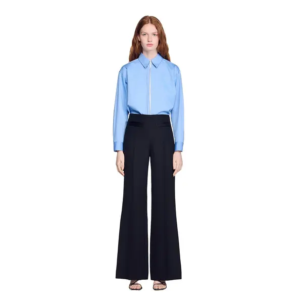 Straight Cut Wide Leg Large Trousers 2 Image
