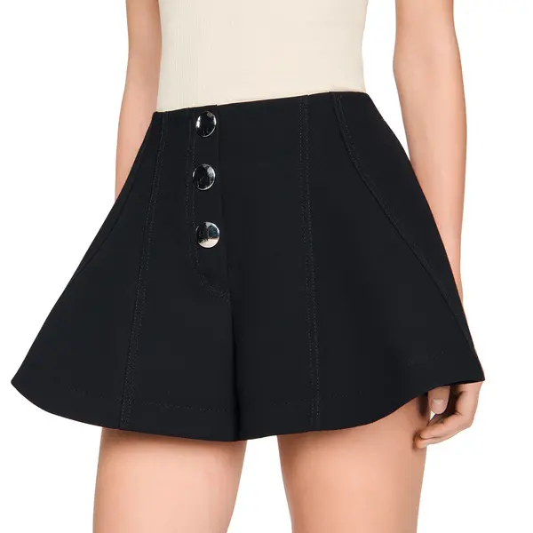 Press-Stud Flared Shorts 3 Image