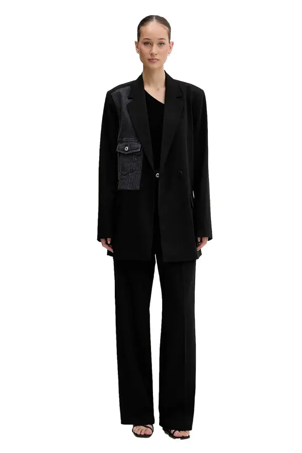 Double Waistband Relaxed Fit Trousers 2 Image