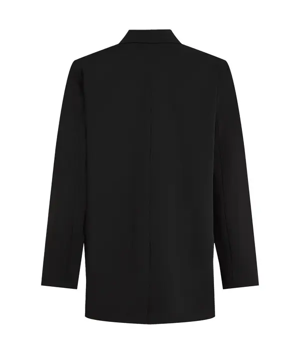 Mixed Denim Double-breasted Blazer 1 Image