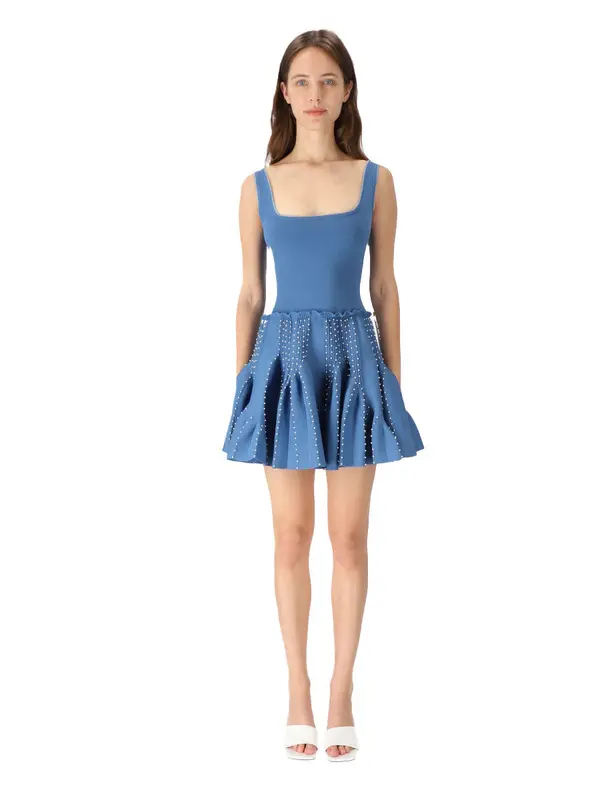 Knit Mini Dress with Stud Details 1 Image