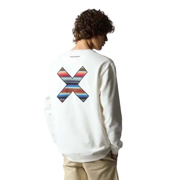 Classic X Embroidered Crew Neck Sweatshirt - White 2 Image