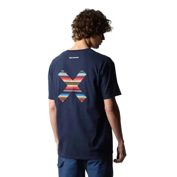 Short Sleeve X Embroidered T-shirt - Navy 2 Image