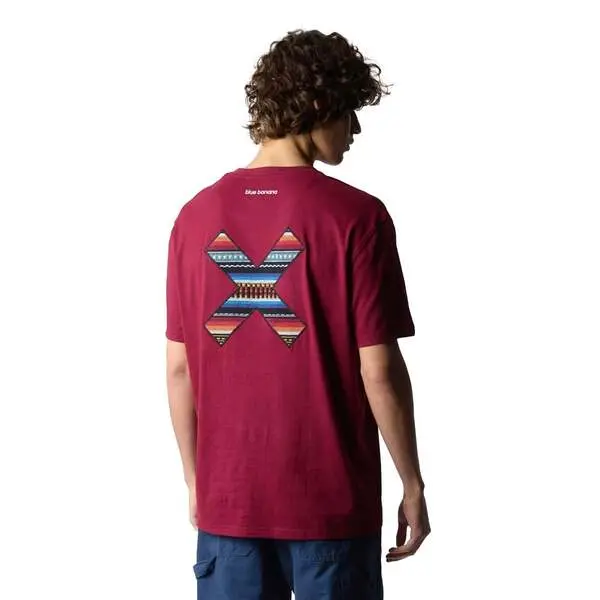 Short Sleeve X Embroidered T-shirt - Bordeaux 2 Image