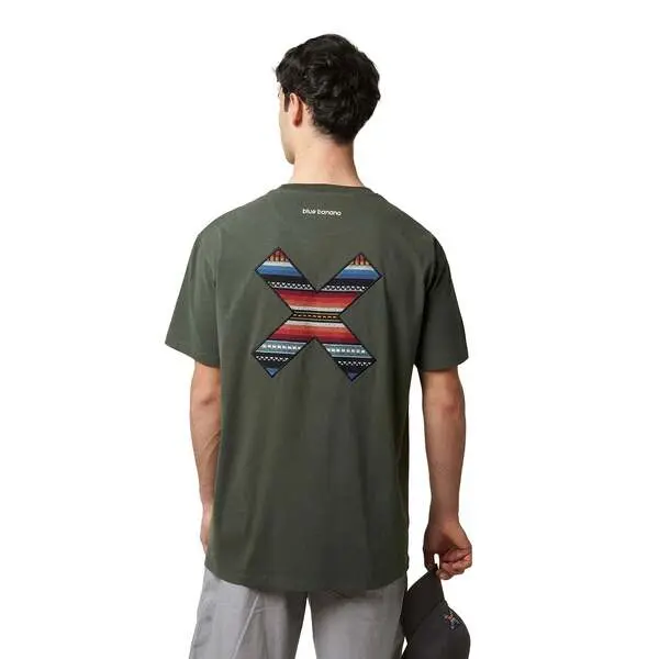 Short Sleeve X Embroidered T-shirt - Khaki 2 Image