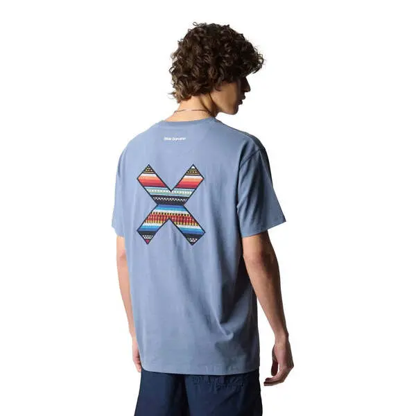 Short Sleeve X Embroidered T-shirt - Blue 2 Image