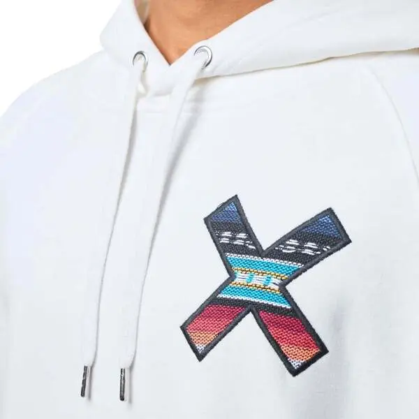 Classic X Embroidered Hoodie - White 2 Image