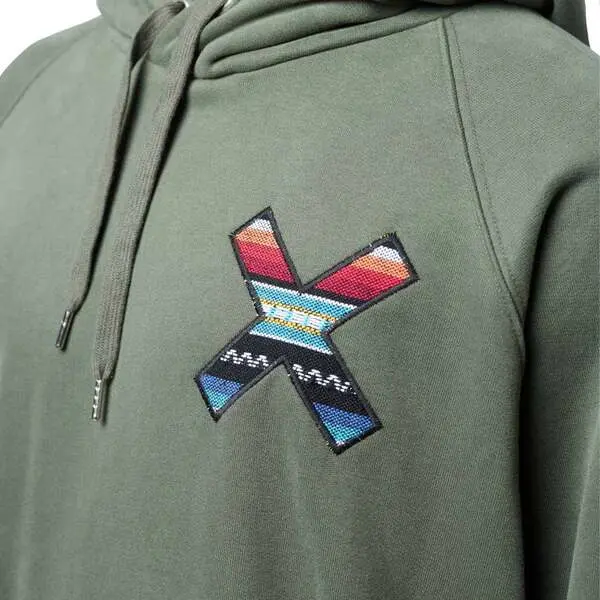Classic X Embroidered Hoodie - Khaki 2 Image