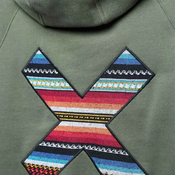 Classic X Embroidered Hoodie - Khaki 3 Image