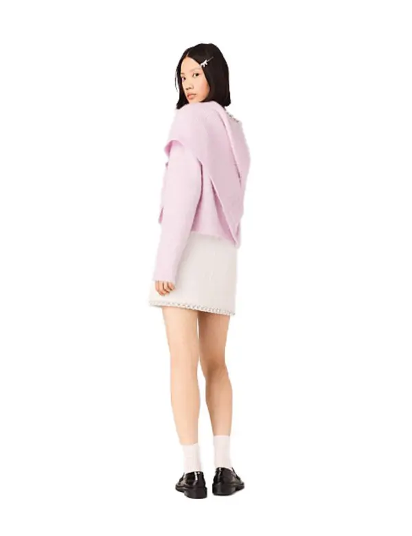 Pearl-Trim Tweed Skirt 1 Image