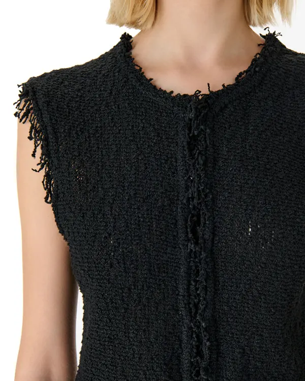 Sleeveless Fringed Jacket 3 Image