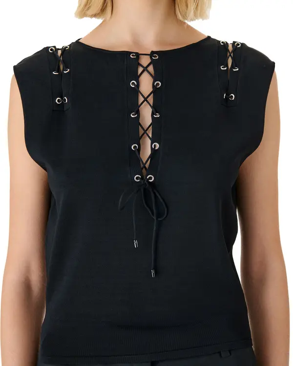 Sleeveless Lace-up Top 1 Image