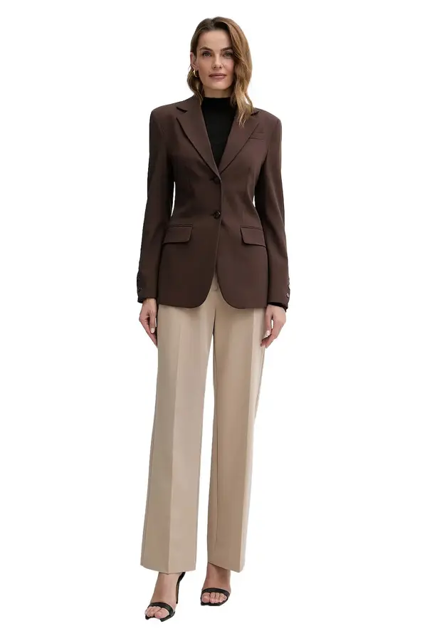 Snap Detail Double-breatsed Blazer 3 Image