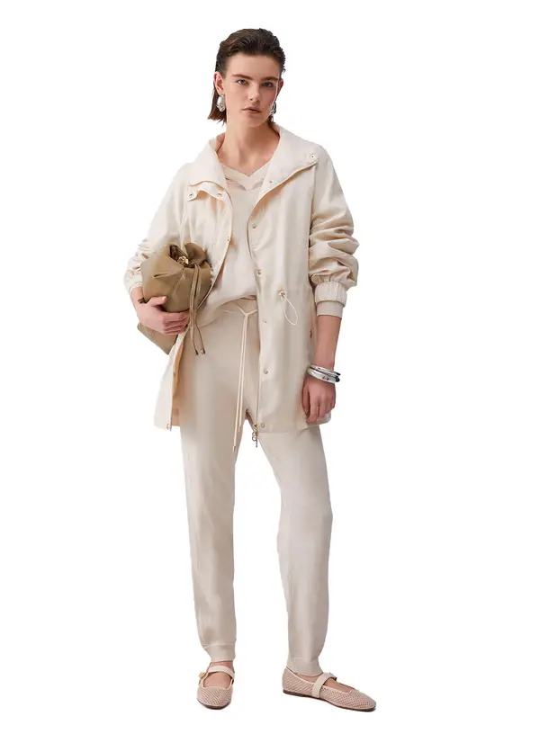 Windproof Jacket with a Drawstring Waist 2 Image