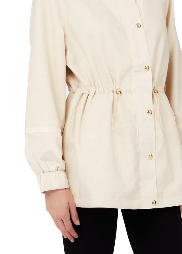 Windproof Jacket with a Drawstring Waist 3 Image