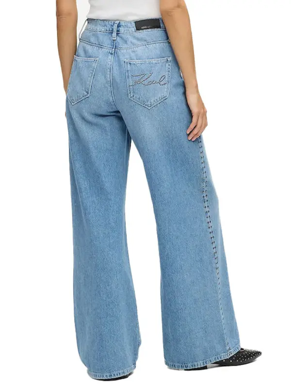 Studded Signature Wide Leg Jeans 2 Image