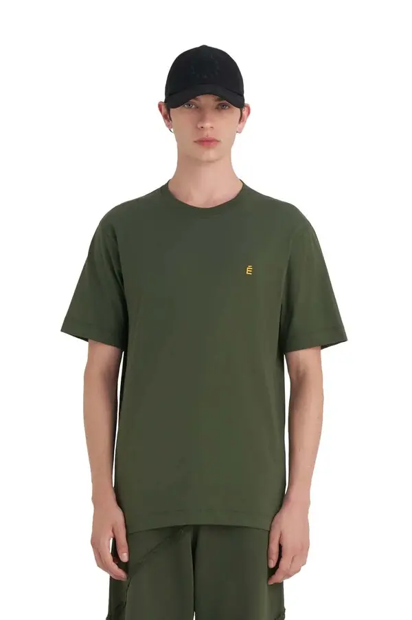 Regular Fit É Short Sleeve T-shirt - Dark Green 1 Image