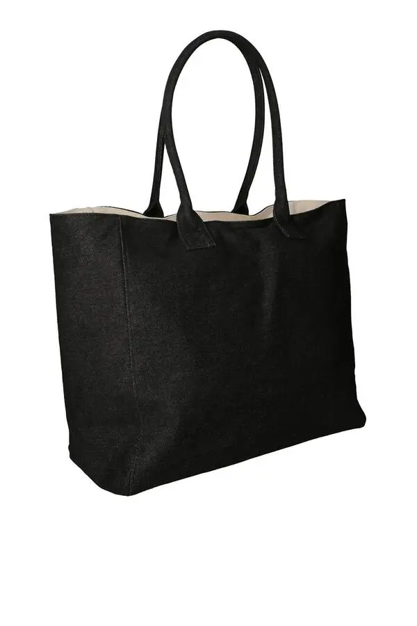 Canvas Tote with Script Logo Embroidery and Decorative Print Scarf 2 Image