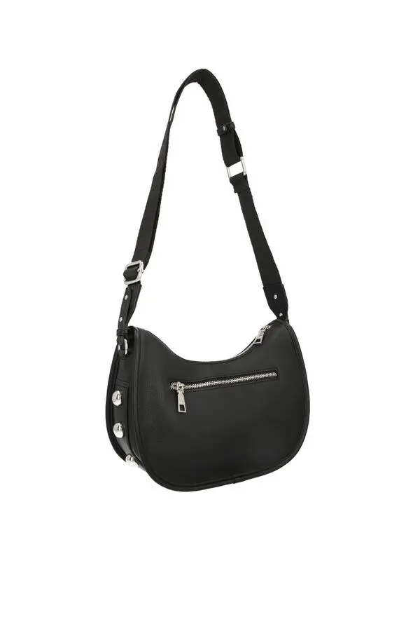 Curved Hobo Bag with Stud Details 2 Image