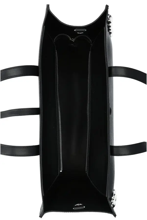 Studded Leather Tote Bag with Detachable Strap 3 Image