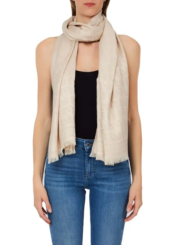 Monogram Jacquard Scarf with Lurex Details 2 Image