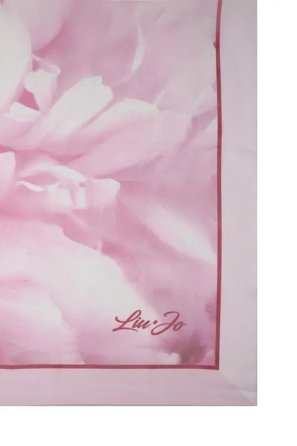 Blurred Floral Chiffon Scarf in Dusty Rose and Slate 1 Image