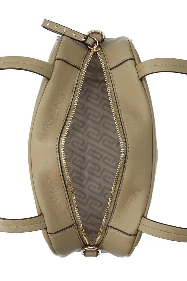 Leather Shoulder Bag with Detachable Crossbody Strap 2 Image