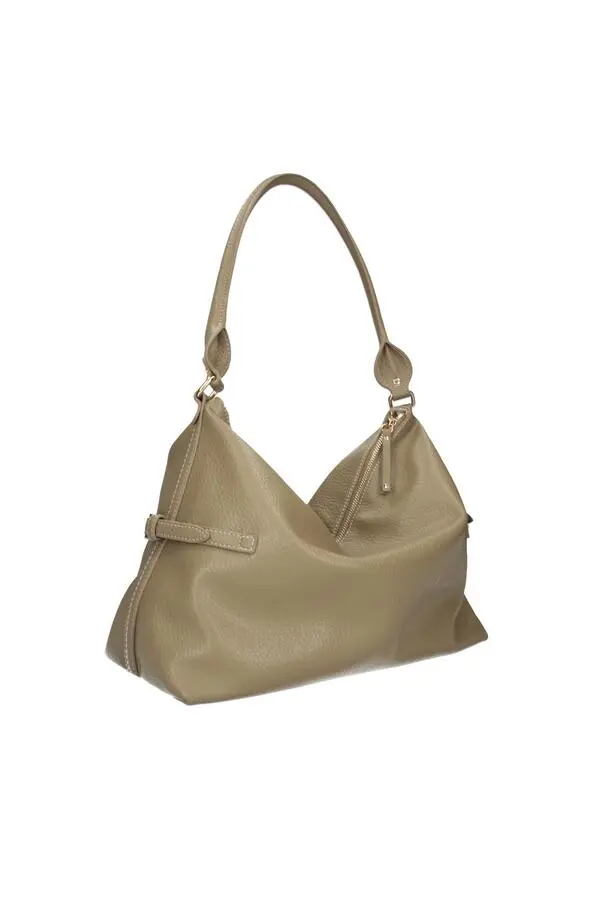 Pebbled Leather Hobo Bag with Heart Padlock Detail 2 Image