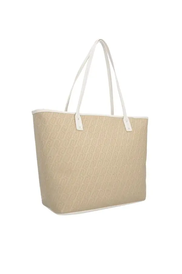 Monogram Jacquard Tote Bag with Contrast Handles 1 Image