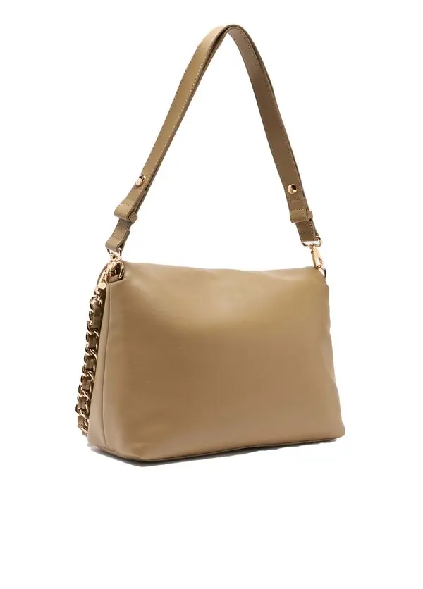 Soft Leather Shoulder Bag with Gold Hardware 2 Image