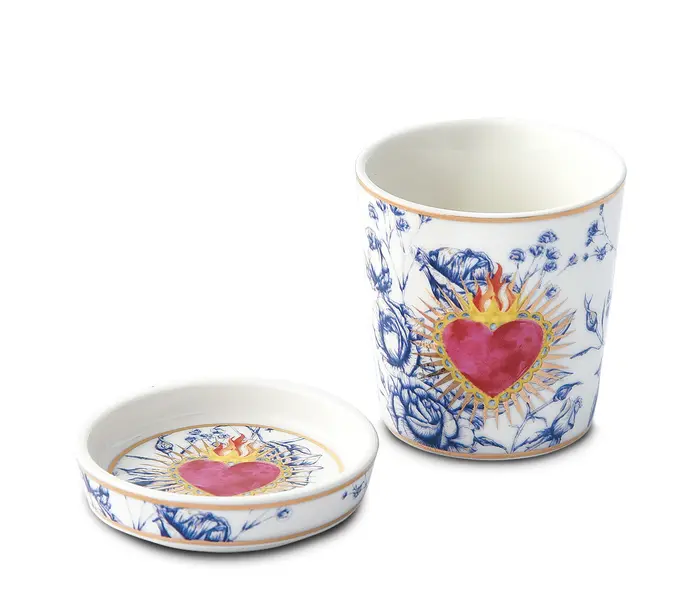 Set Of 2 - Porcelain Cups With Lid 90 Ml 1 Image