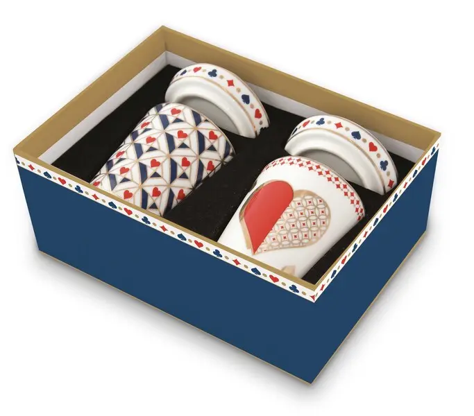 Set of 2 - Porcelian Cups 90 ml with Lid 1 Image