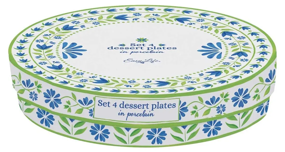 Set Of 4 - Porcelain Dessert Plates Ø 19 Cm 1 Image