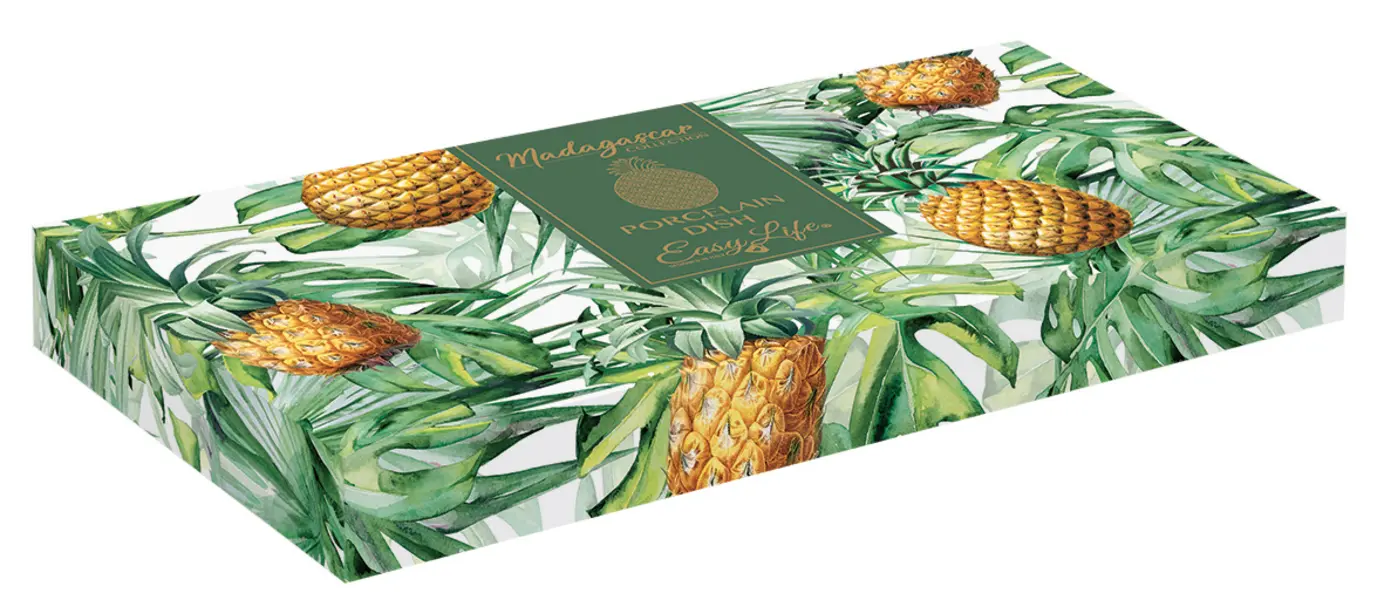 Pineapple Shaped Porcelain Serving Platter 28x17 cm 1 Image